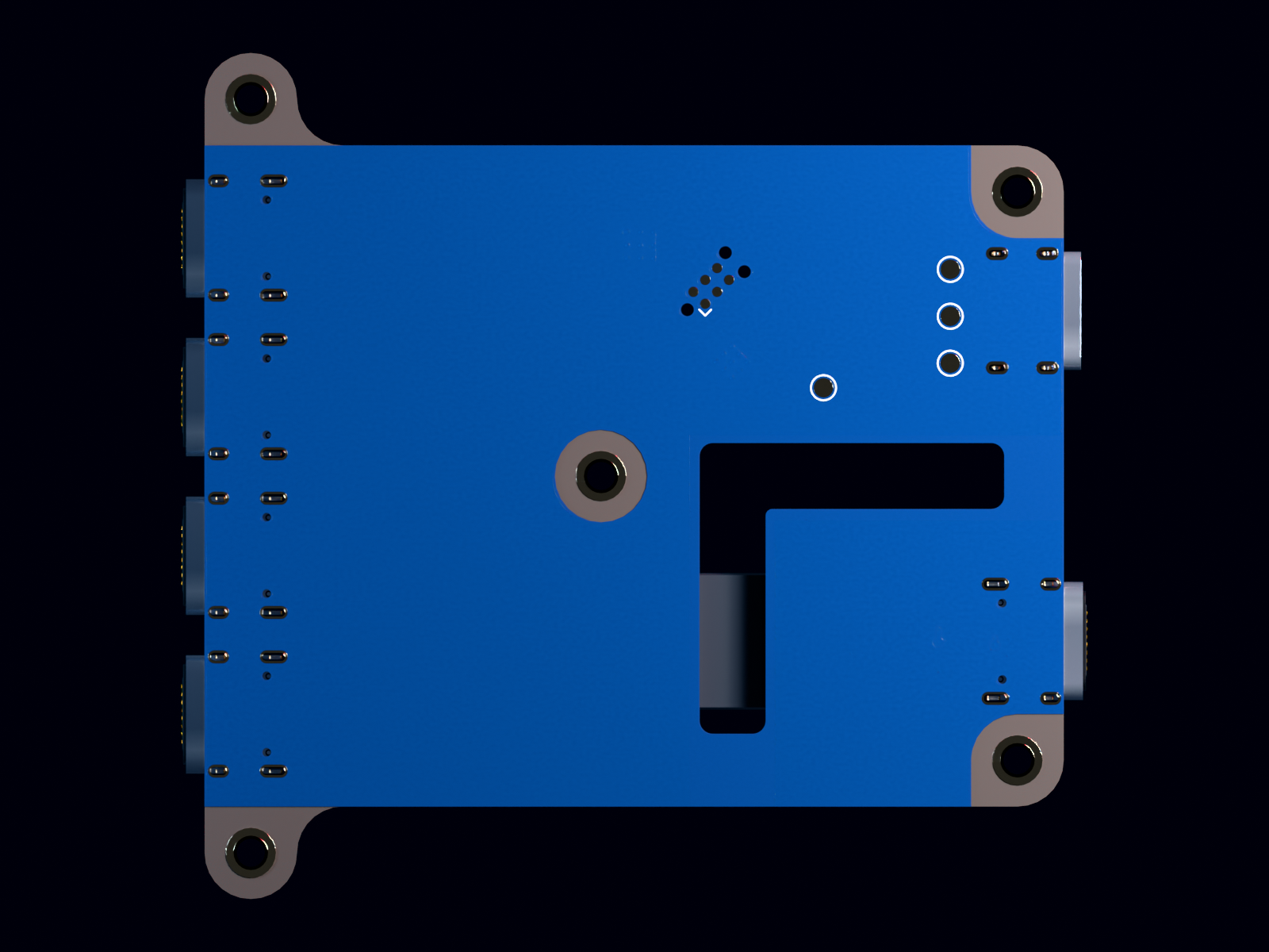 ISOLATED REINDVSTRIALIZE USB HUB, bottom view