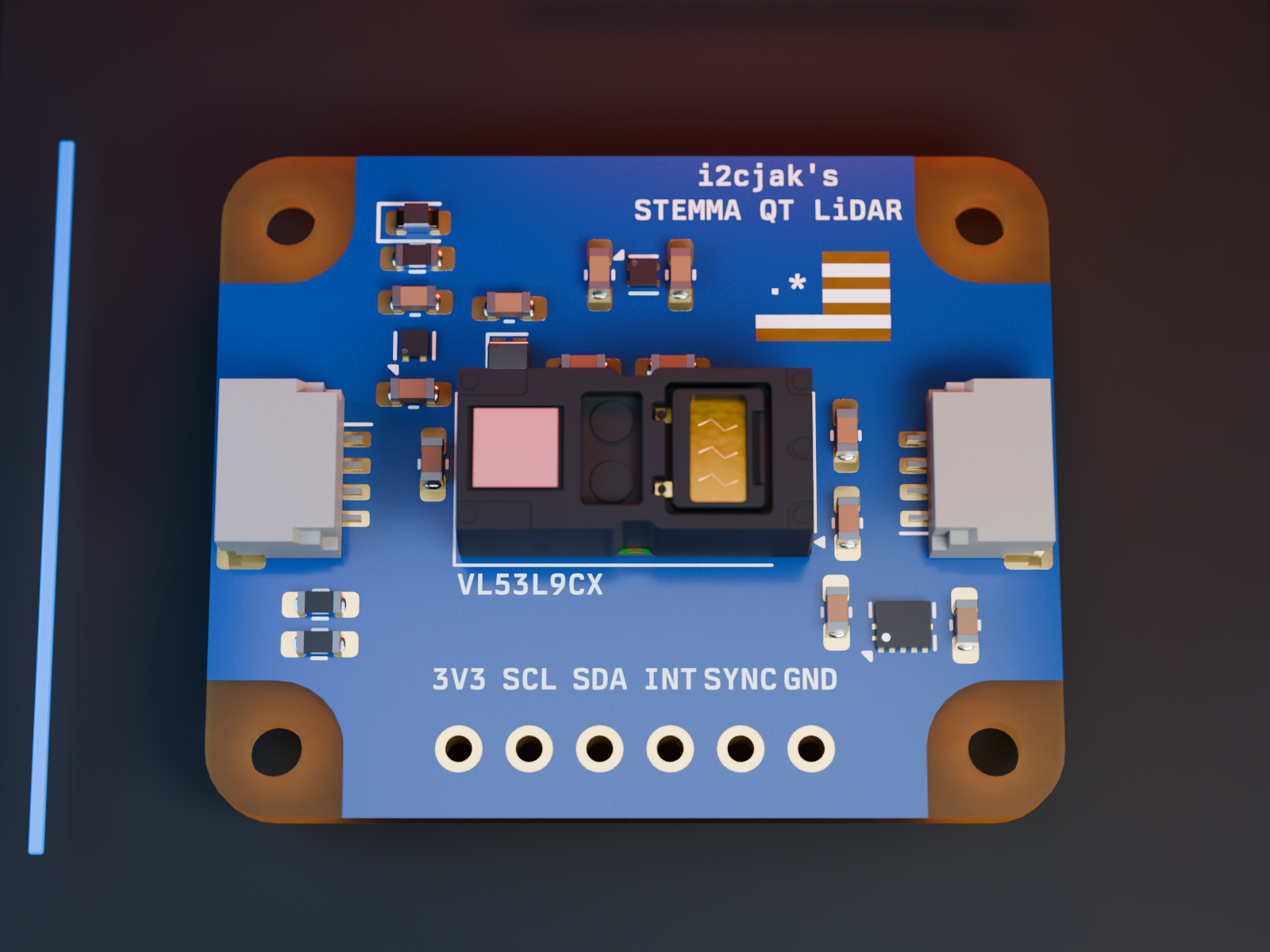 VL53L9CX STEMMA QT BREAKOUT, top view