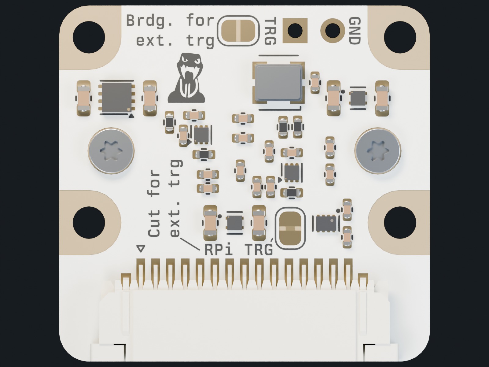 AR0145 Global Shutter Monochrome Camera Module, bottom render