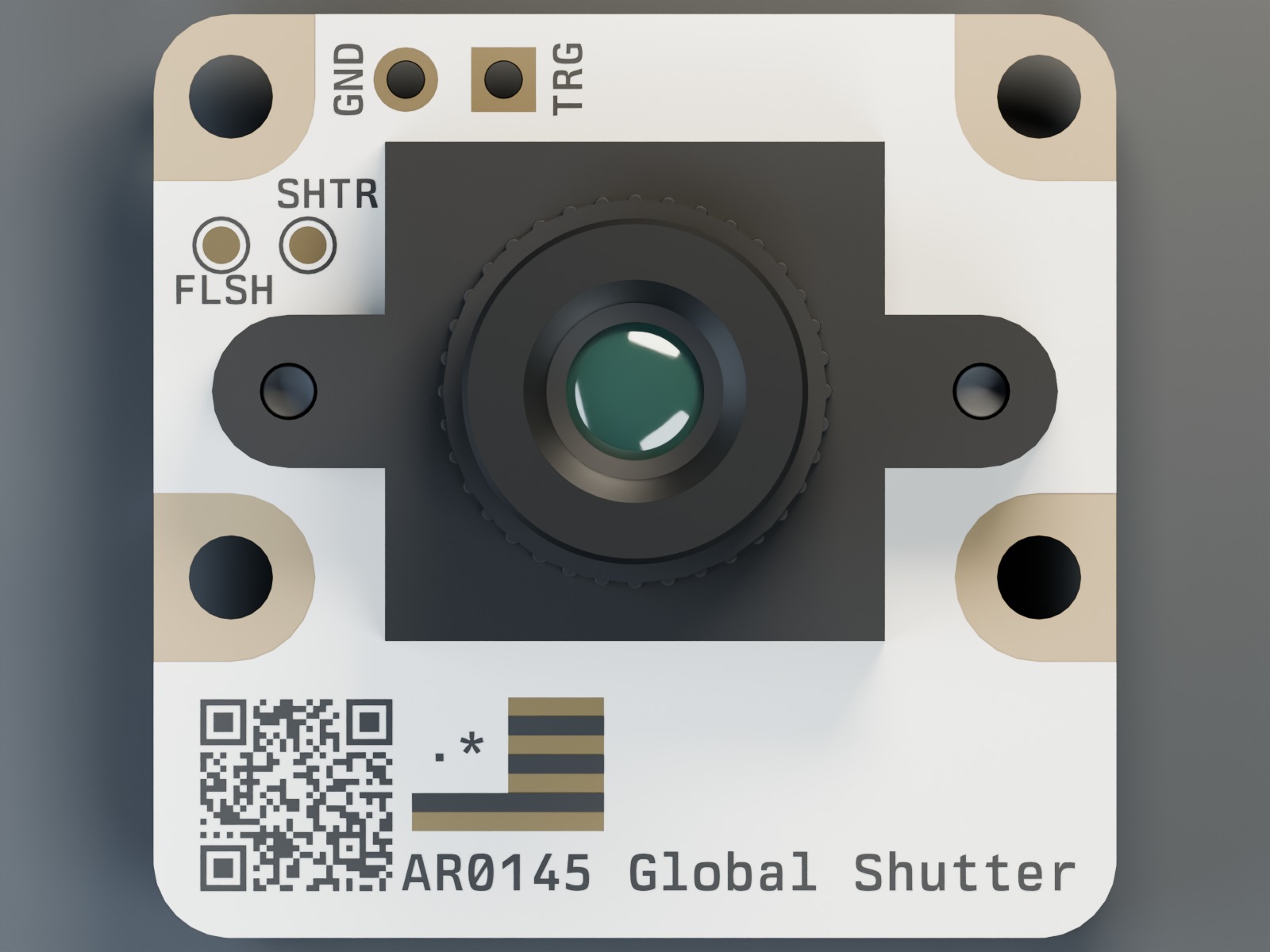 AR0145 Global Shutter Monochrome Camera Module, top render